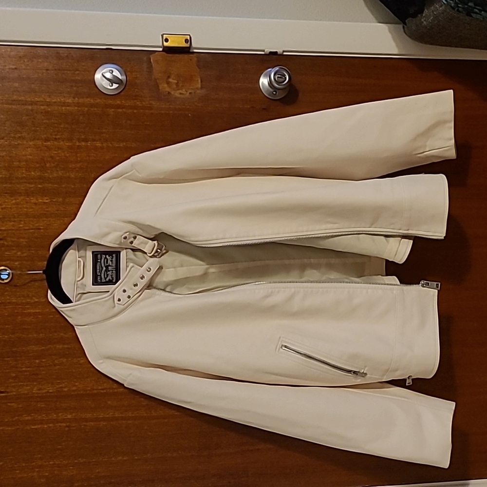 Levis White Faux Leather Jacket